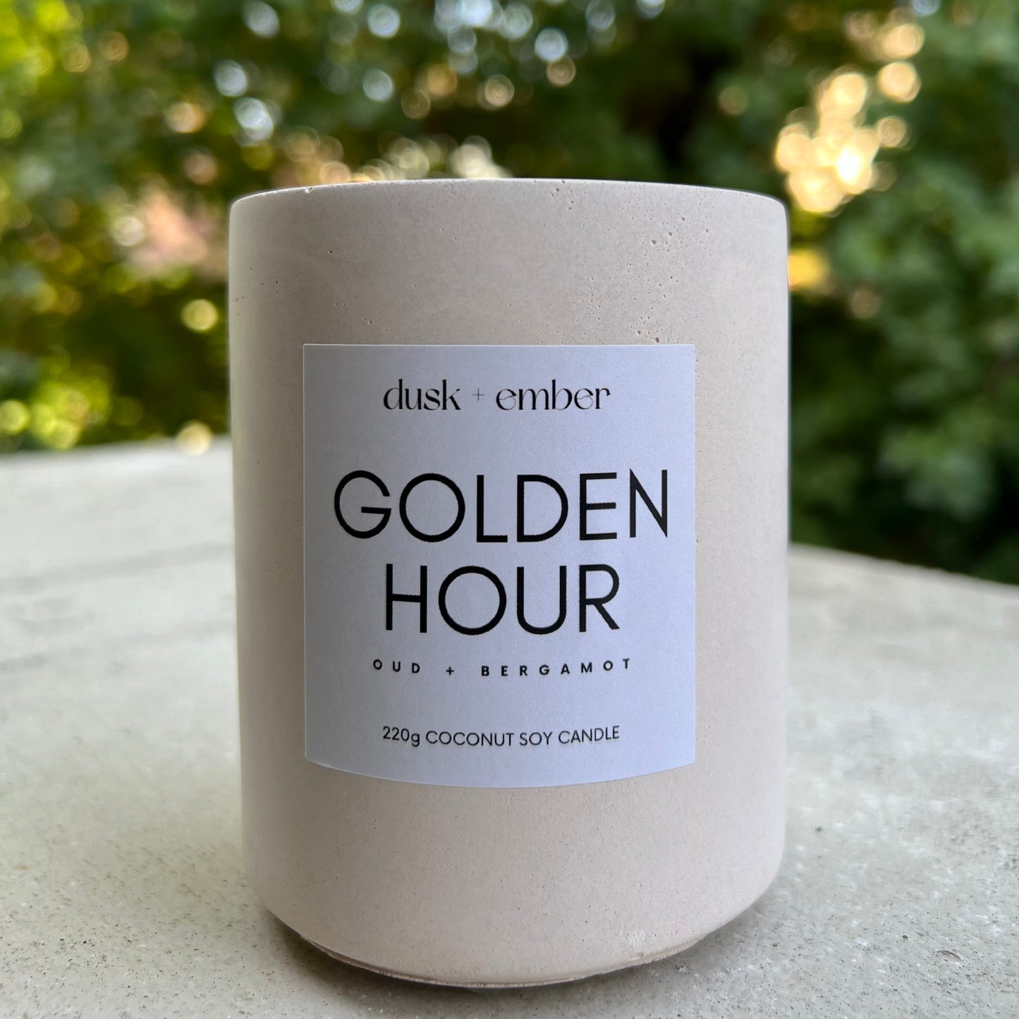 Golden Hour - 220g Concrete Candle