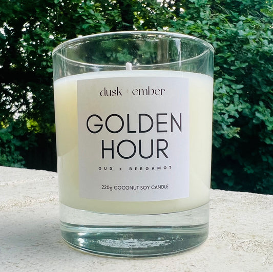 Golden Hour - 220g Glass Candle